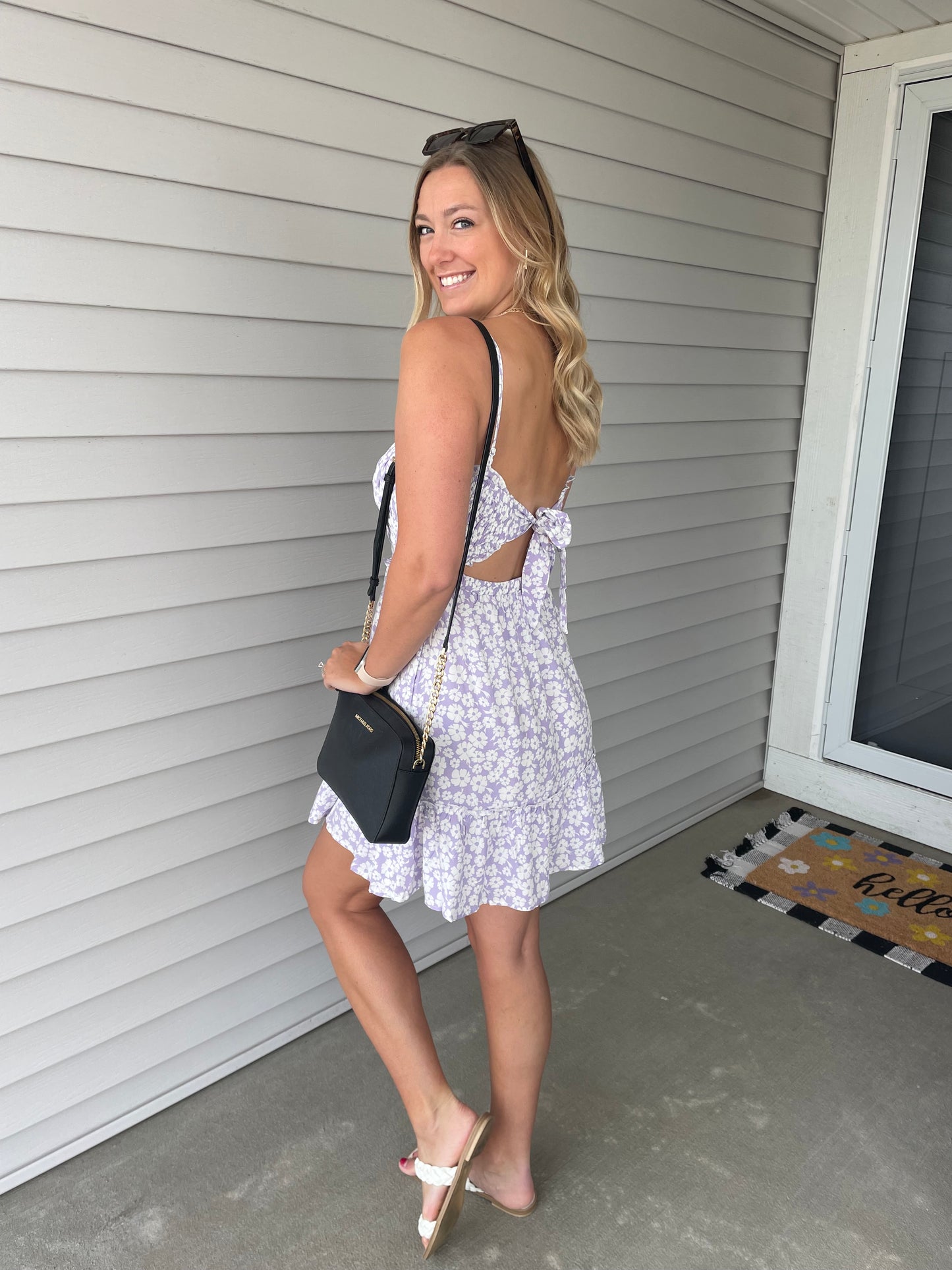 Lavender Floral Dress