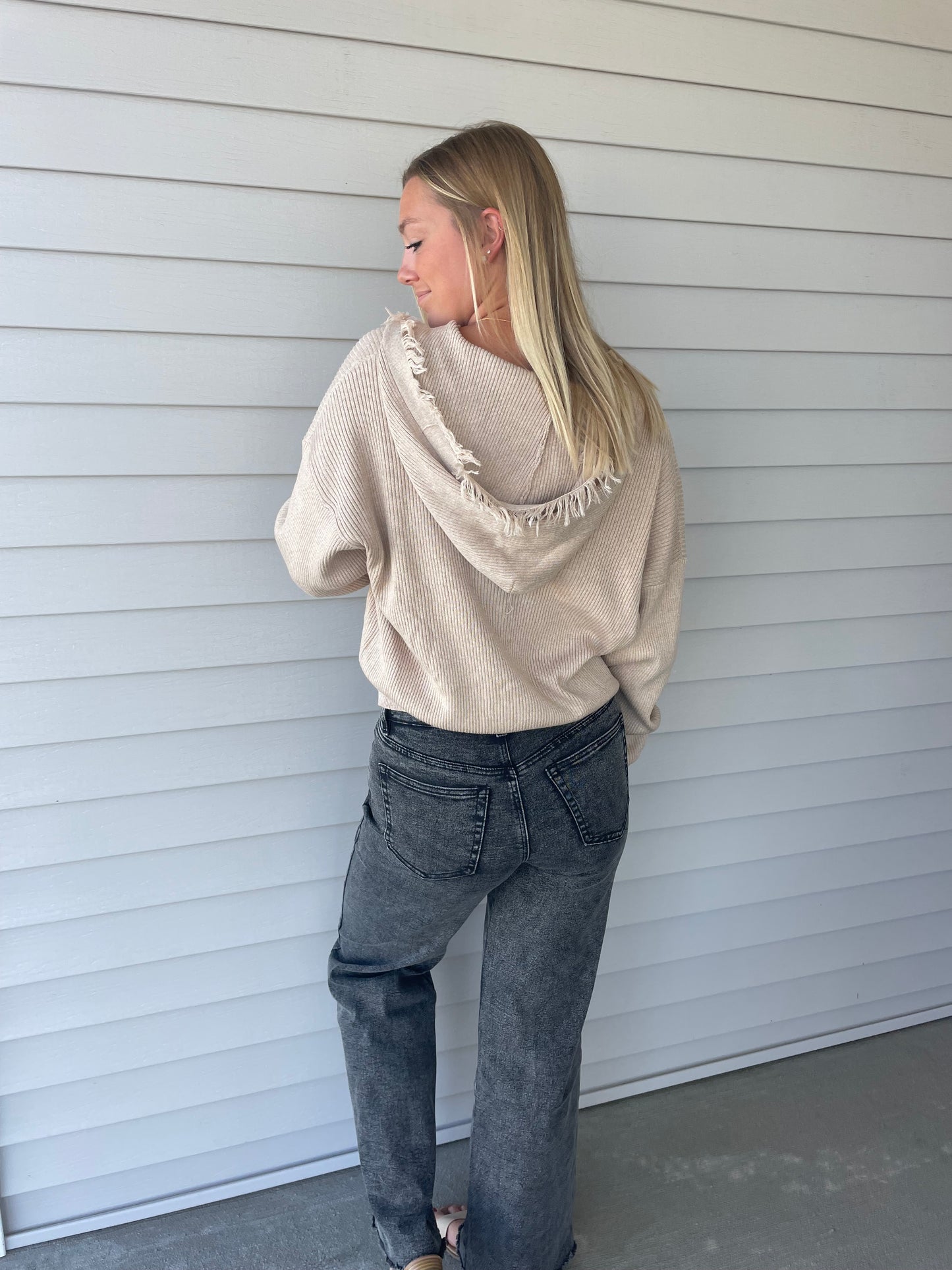 Taupe Ribbed Sweater