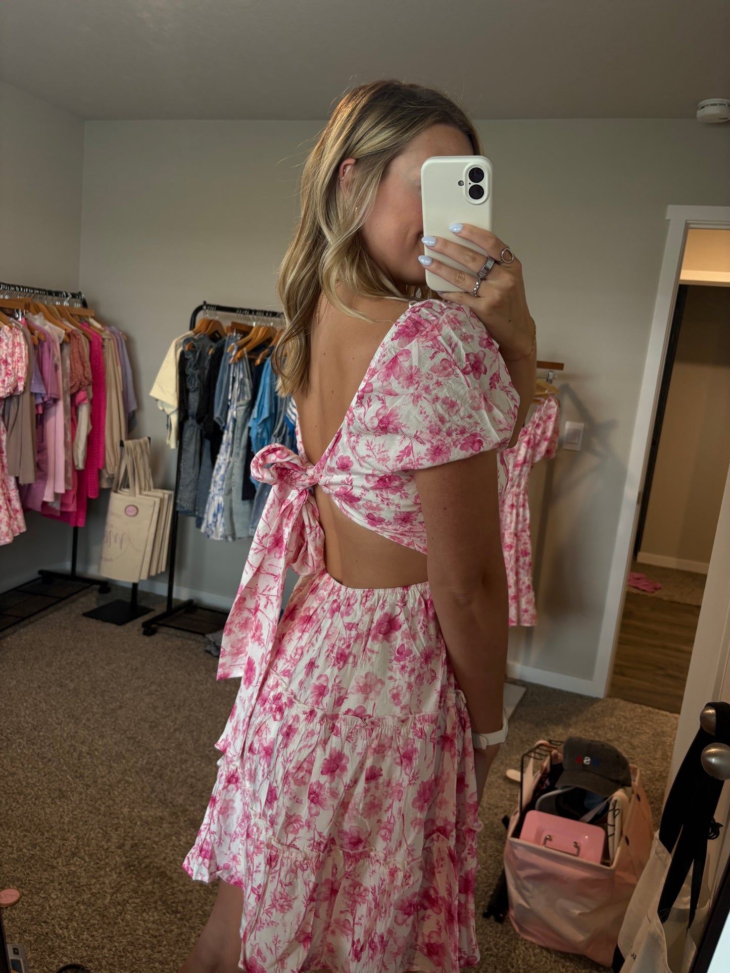 Pink Floral Dress