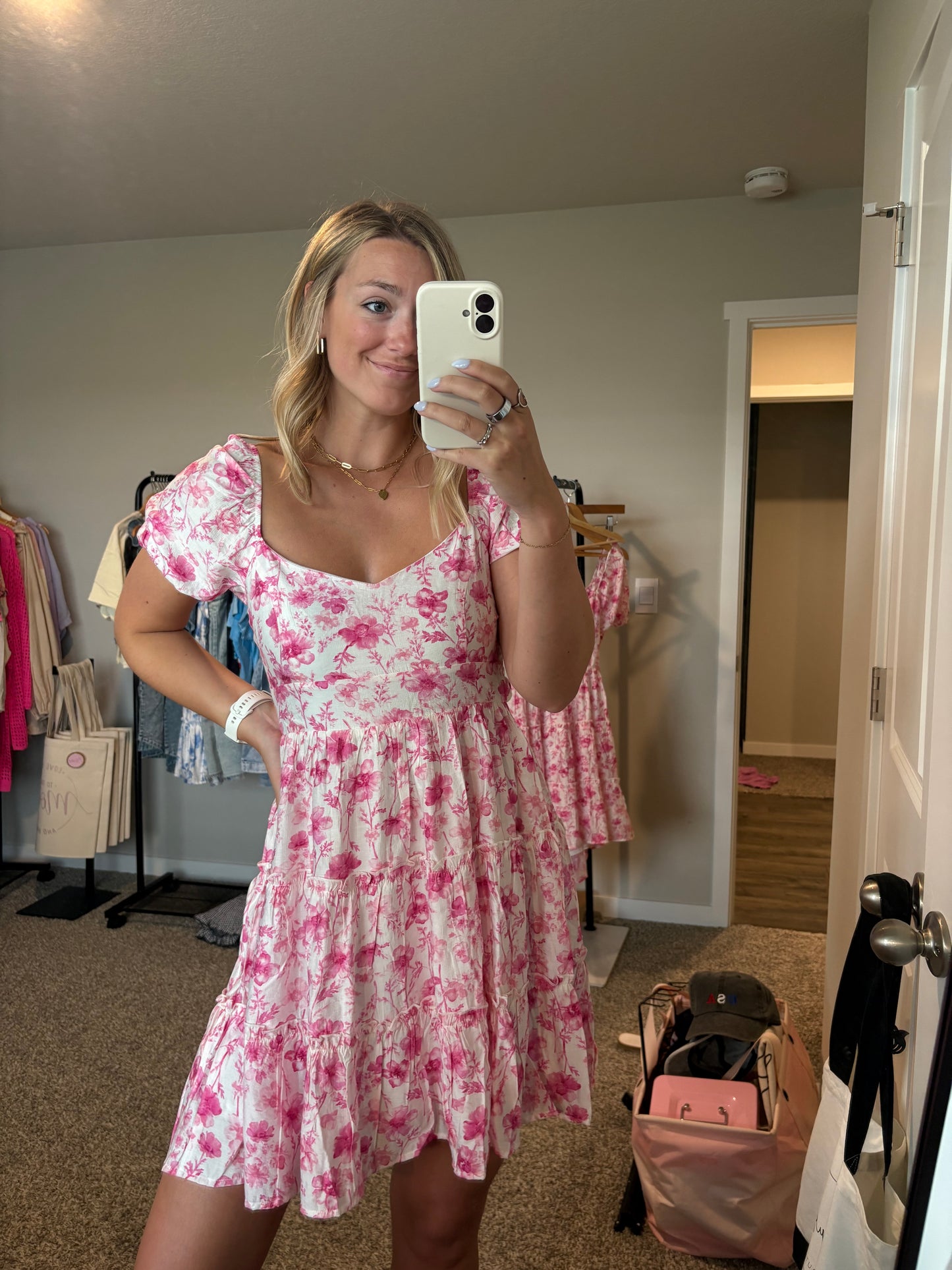 Pink Floral Dress
