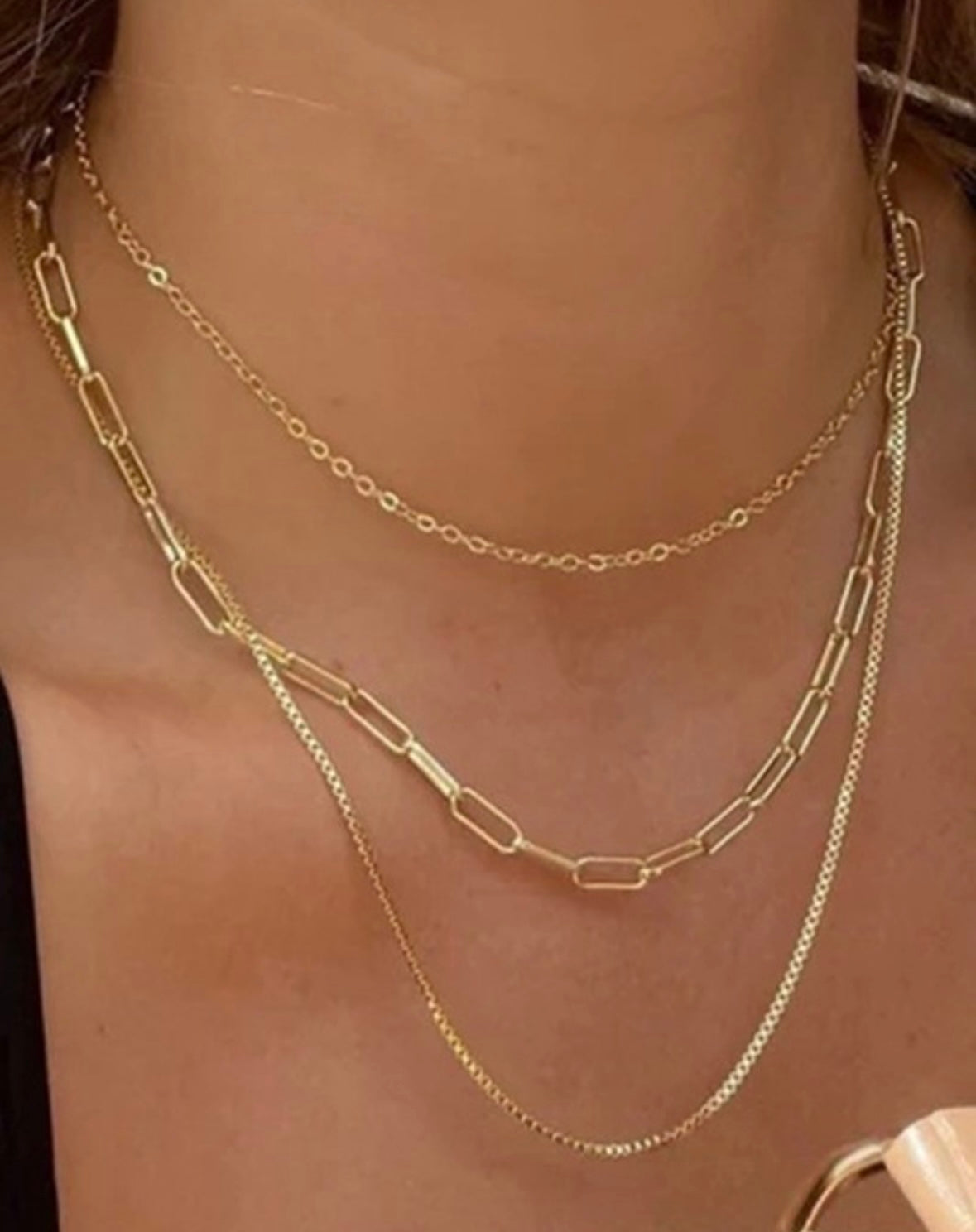 Gold Three-Layer Necklace