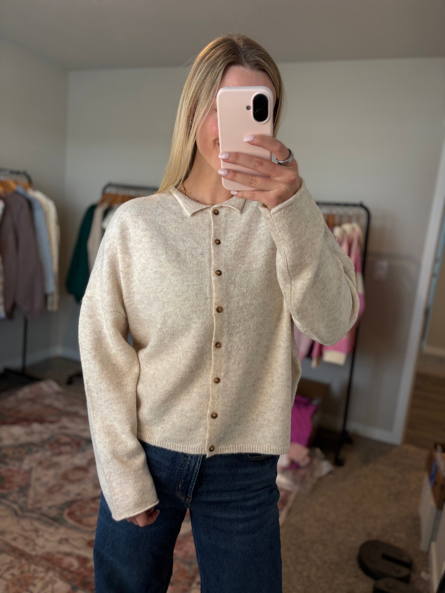 Heather Beige Cardigan
