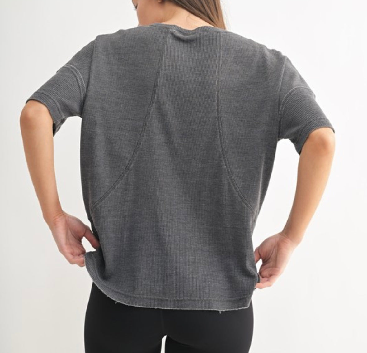 Black Waffle Short Sleeve