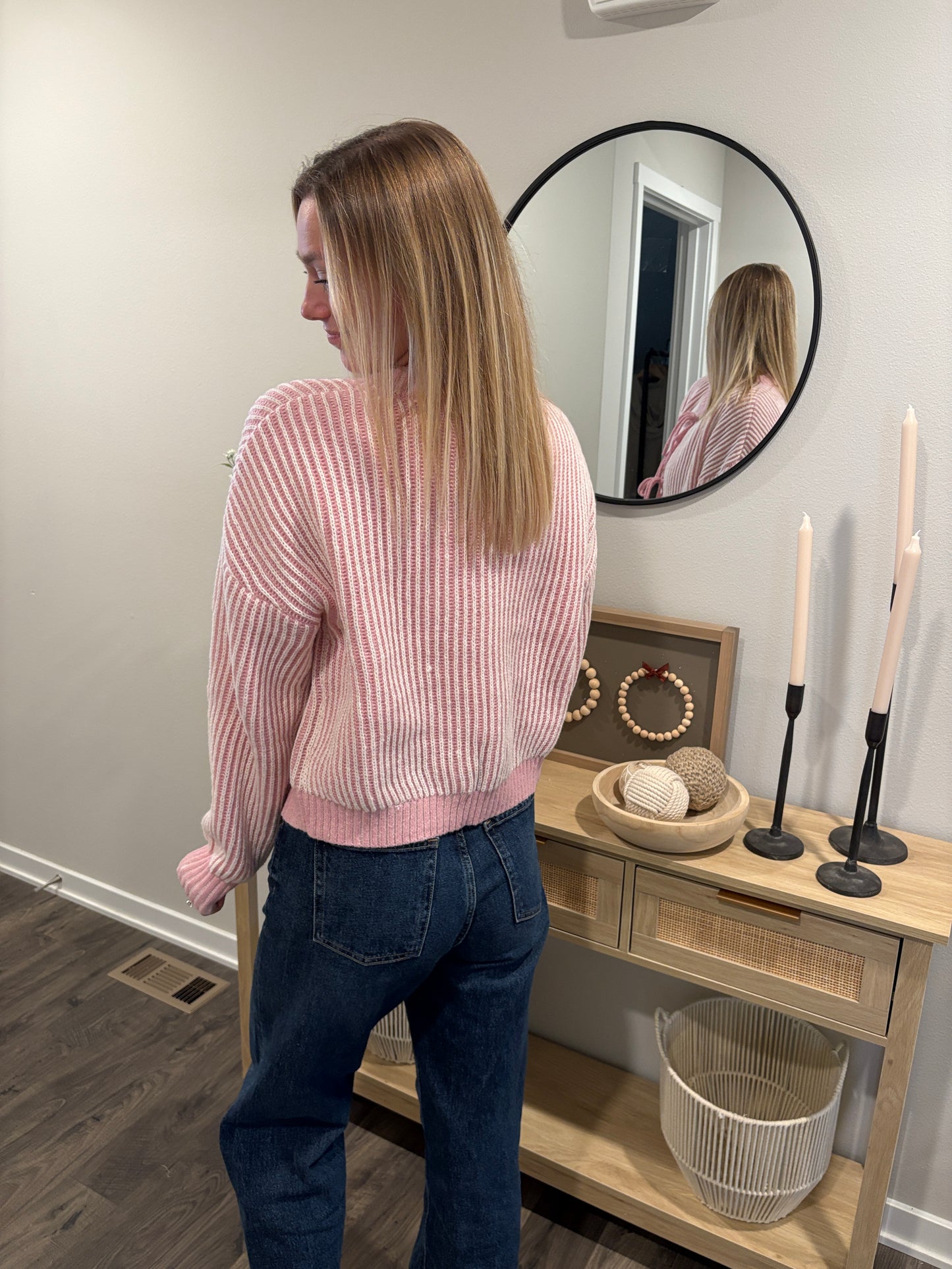 Pink Two-Tone Sweater