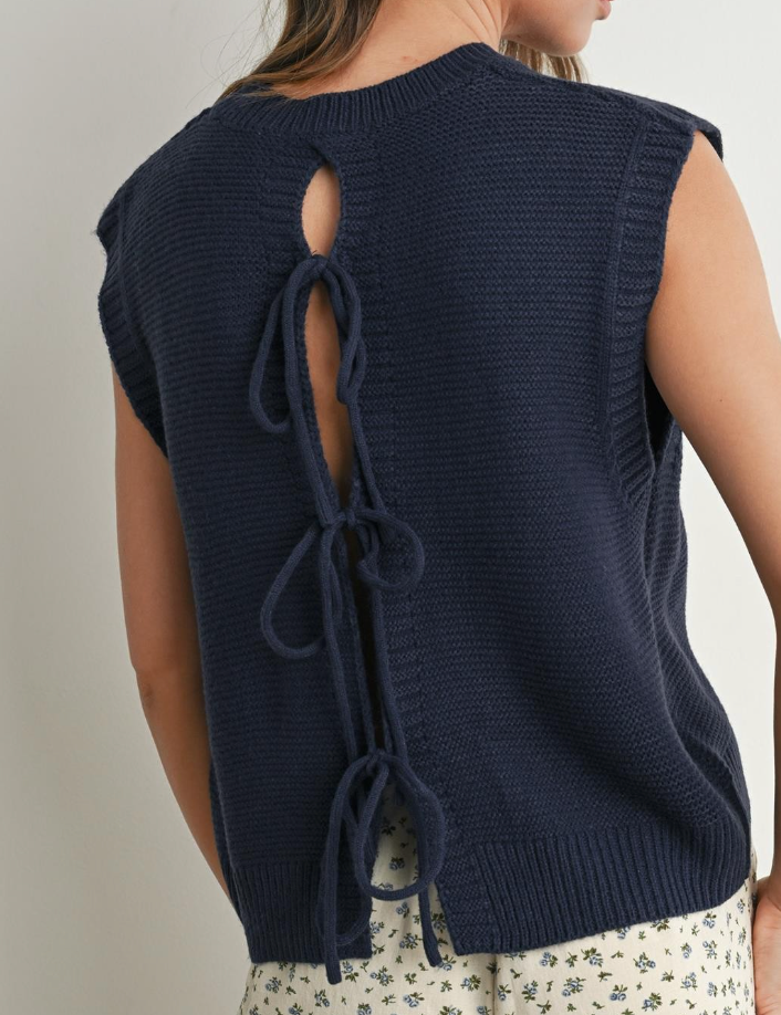 Navy Tie Vest
