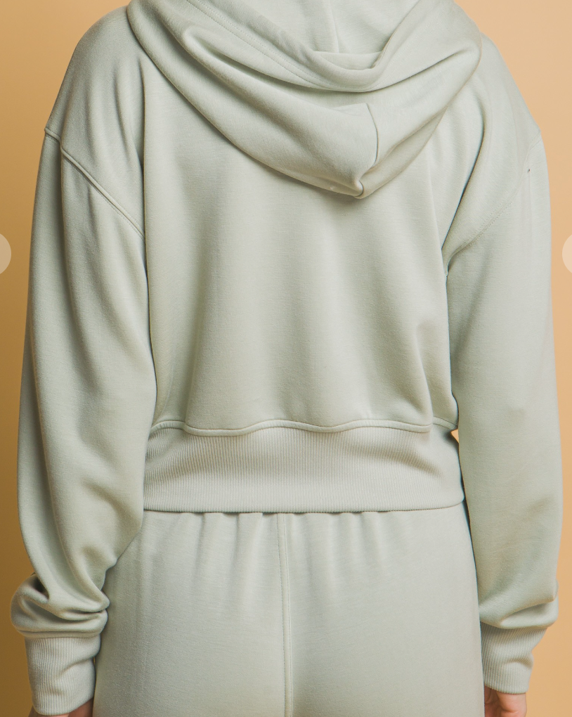 Olive Zip Up Hoodie