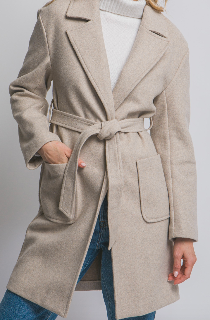 Tie-Front Coat