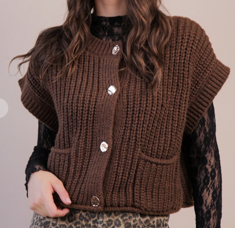Button Down Sweater Top