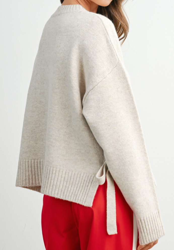 Side-Tie Sweater
