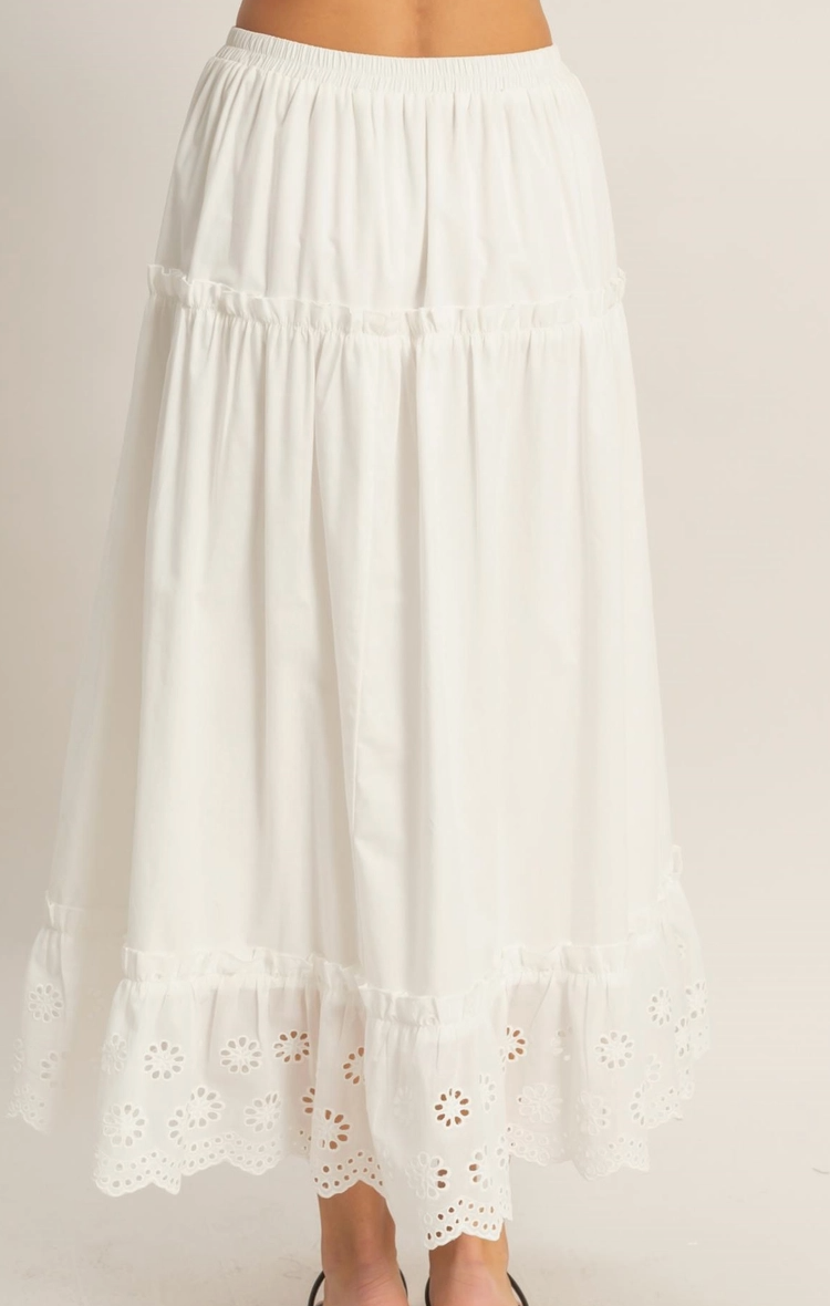 White Eyelet Skirt