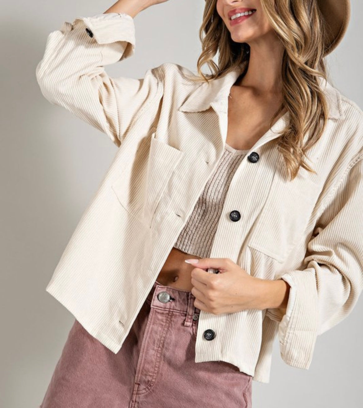 Shirt Cream Shacket Women's Buy VERO MODA Cream Denim Shacket