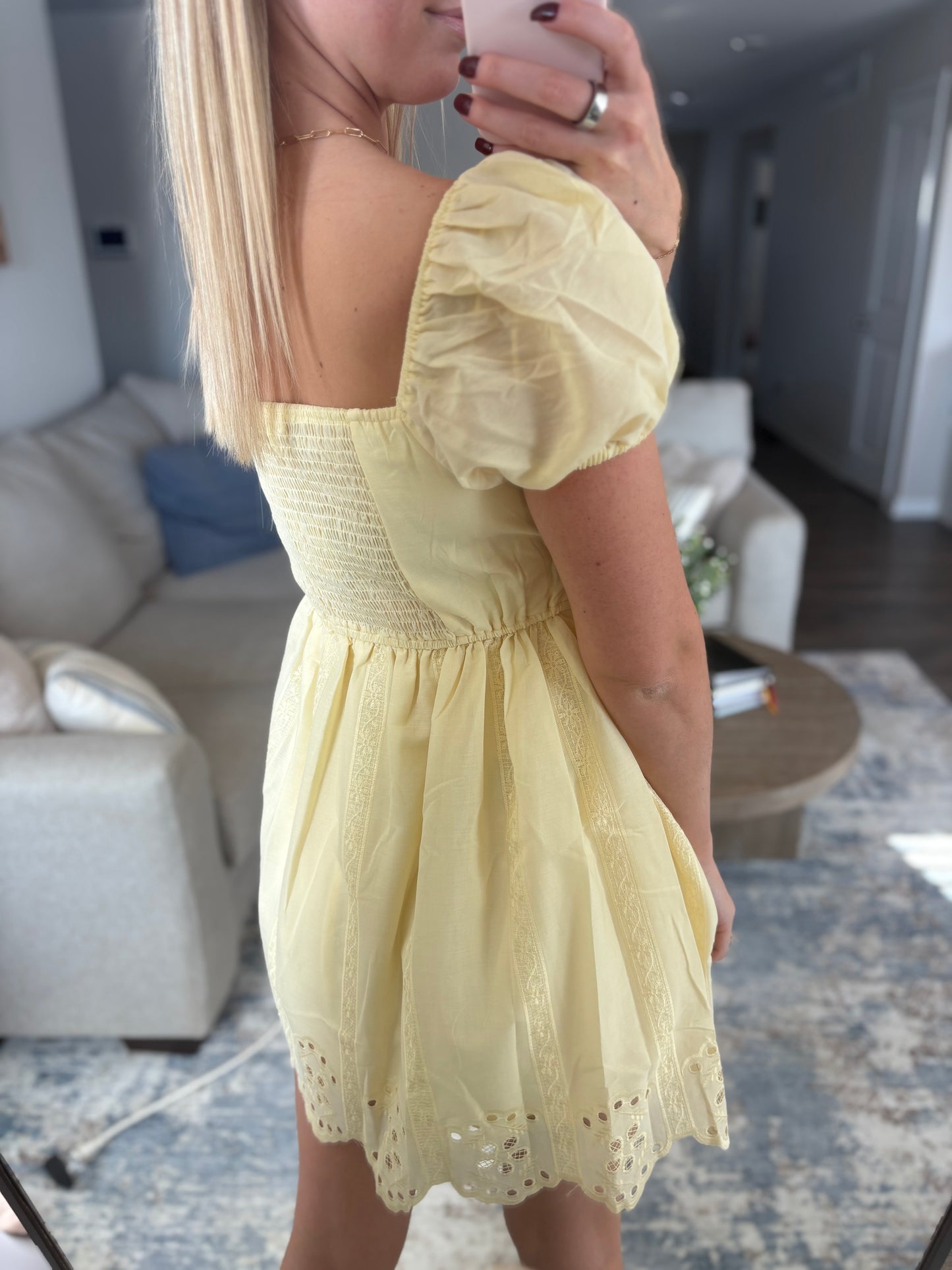 Butter Yellow Mini Dress
