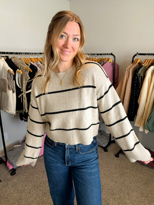 Oat Stripe Sweater