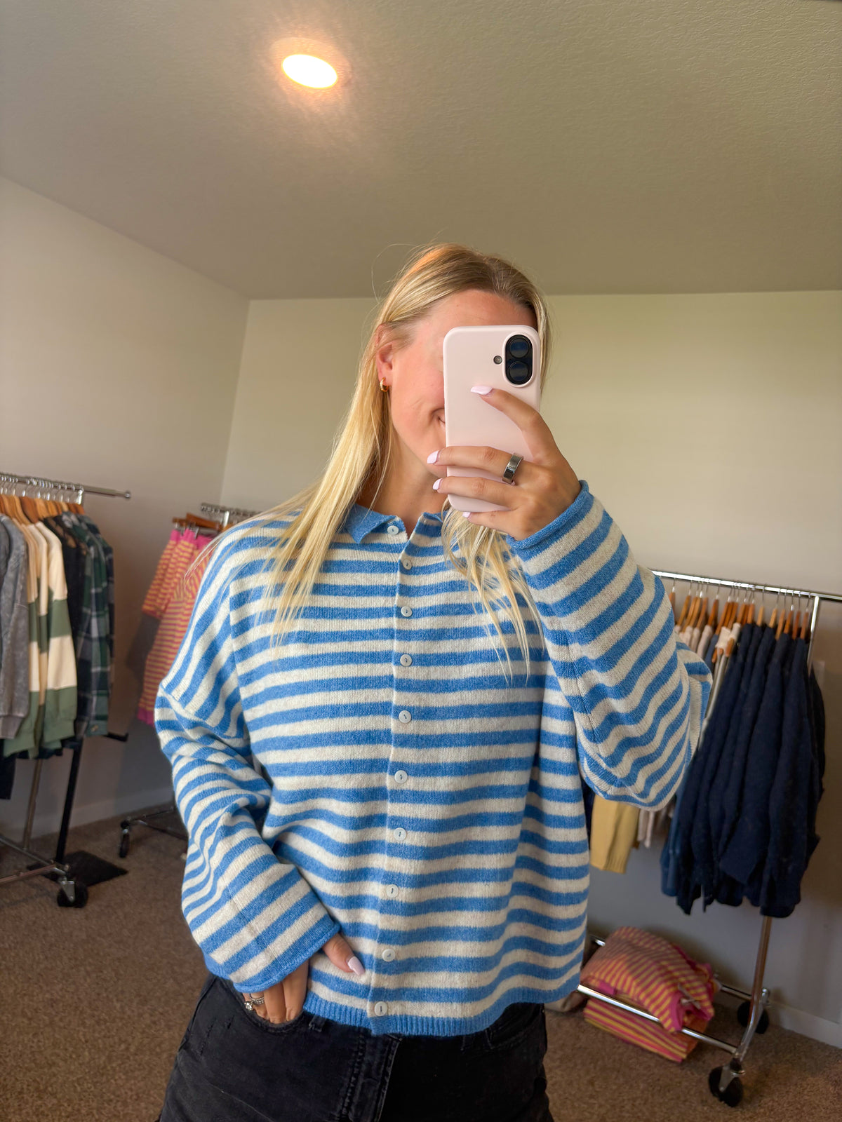 Ocean Stripe Cardigan