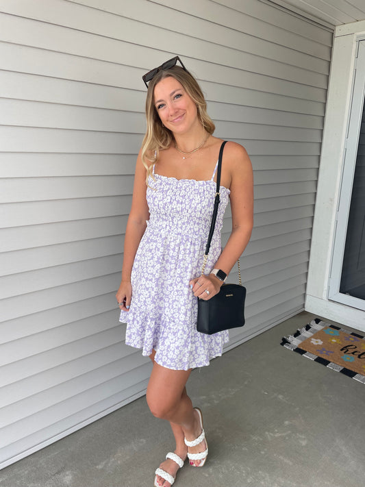 Lavender Floral Dress