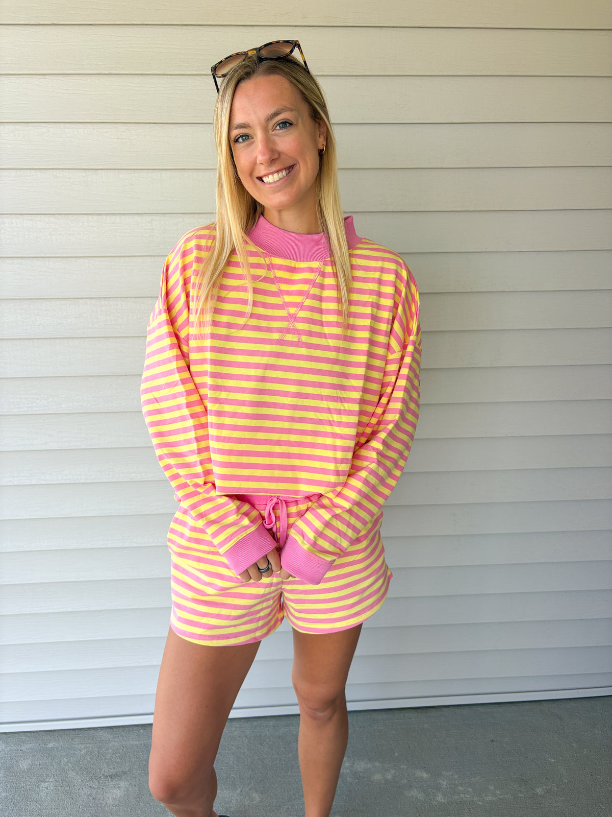 Pink Lemonade Mock Neck