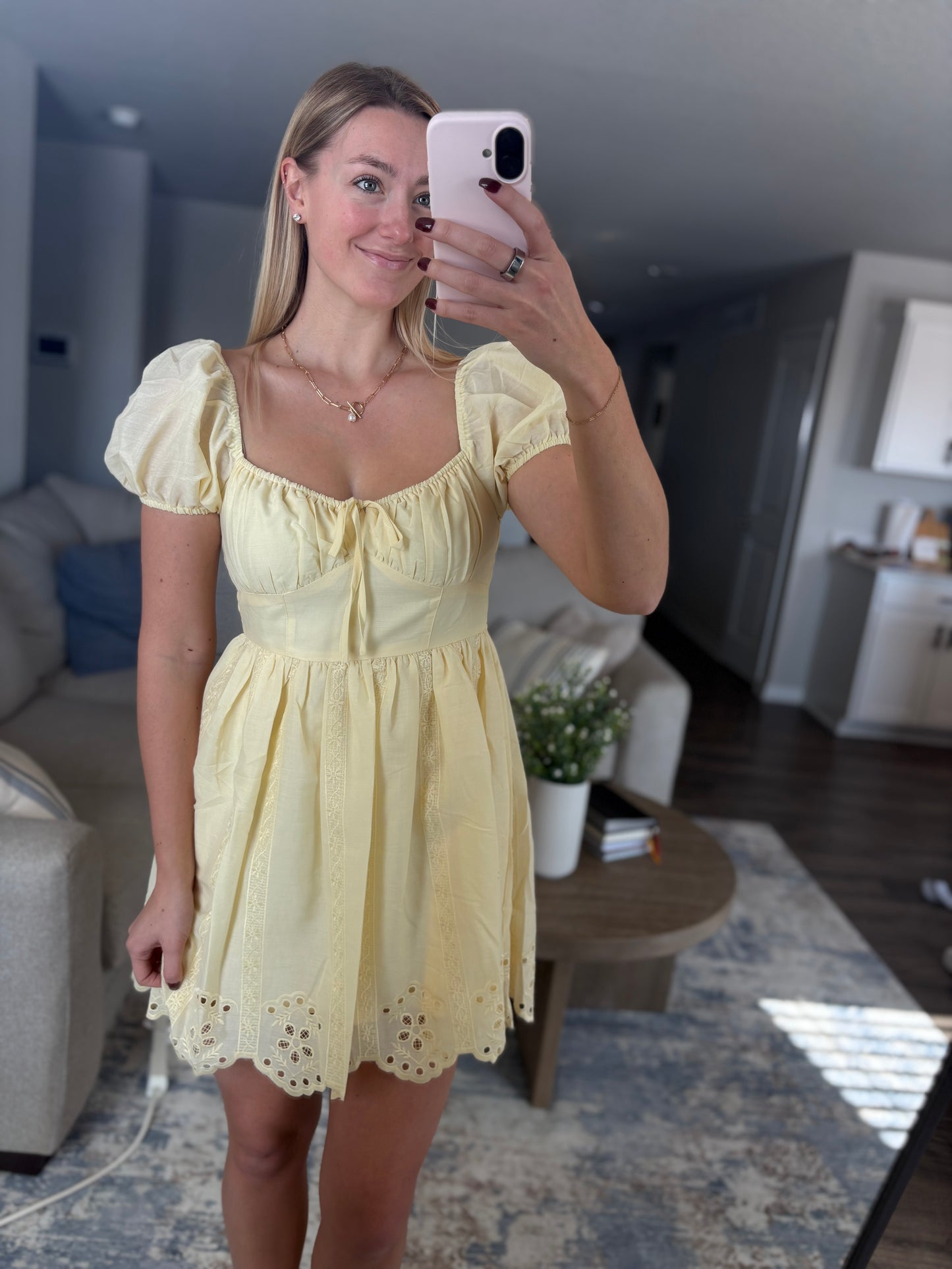 Butter Yellow Mini Dress