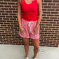 Red Ribbed Tank