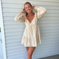 Beige Babydoll Dress