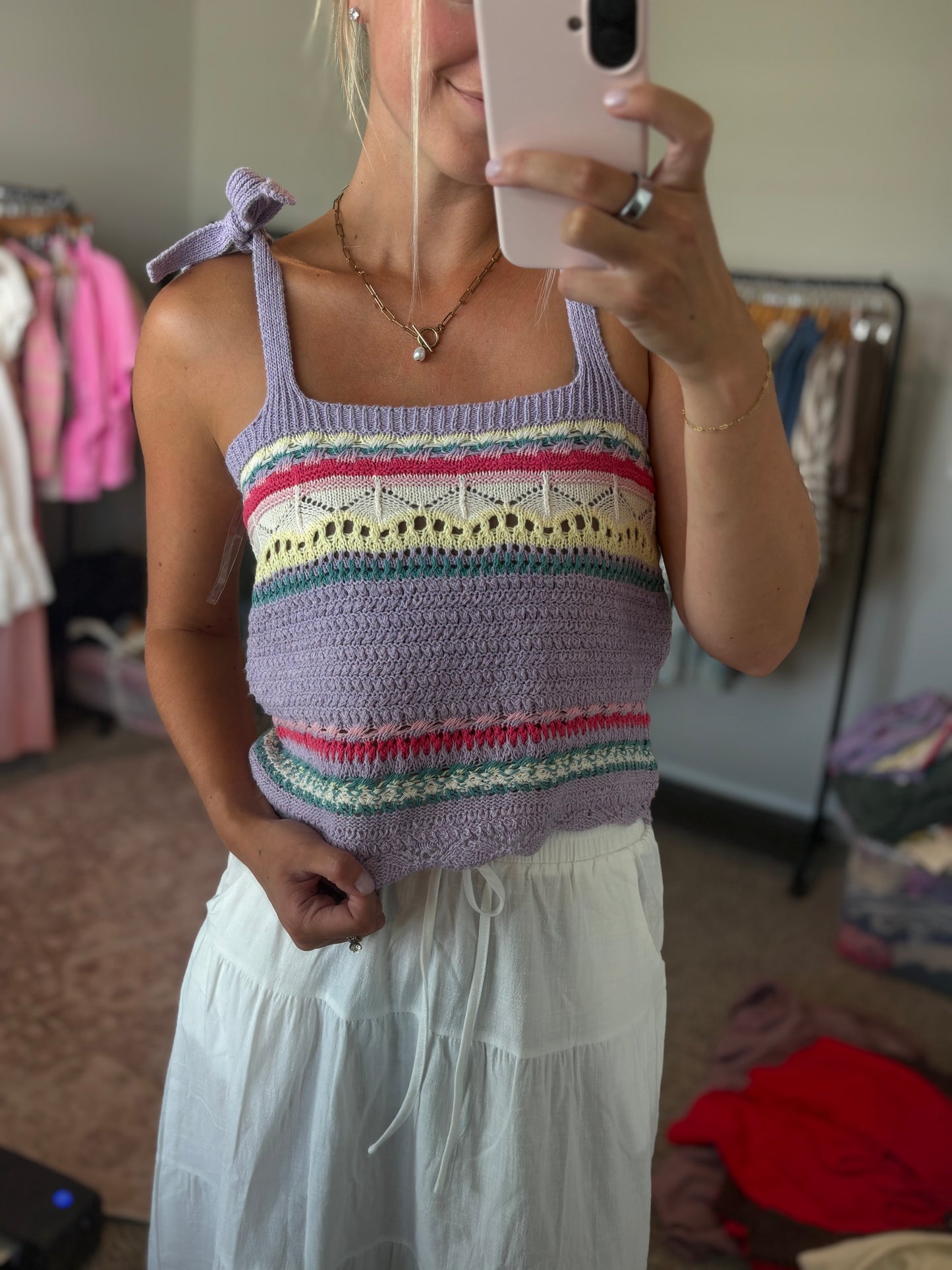 Lavender Crochet Tank