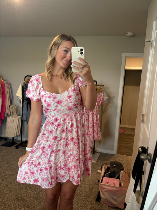 Pink Floral Dress