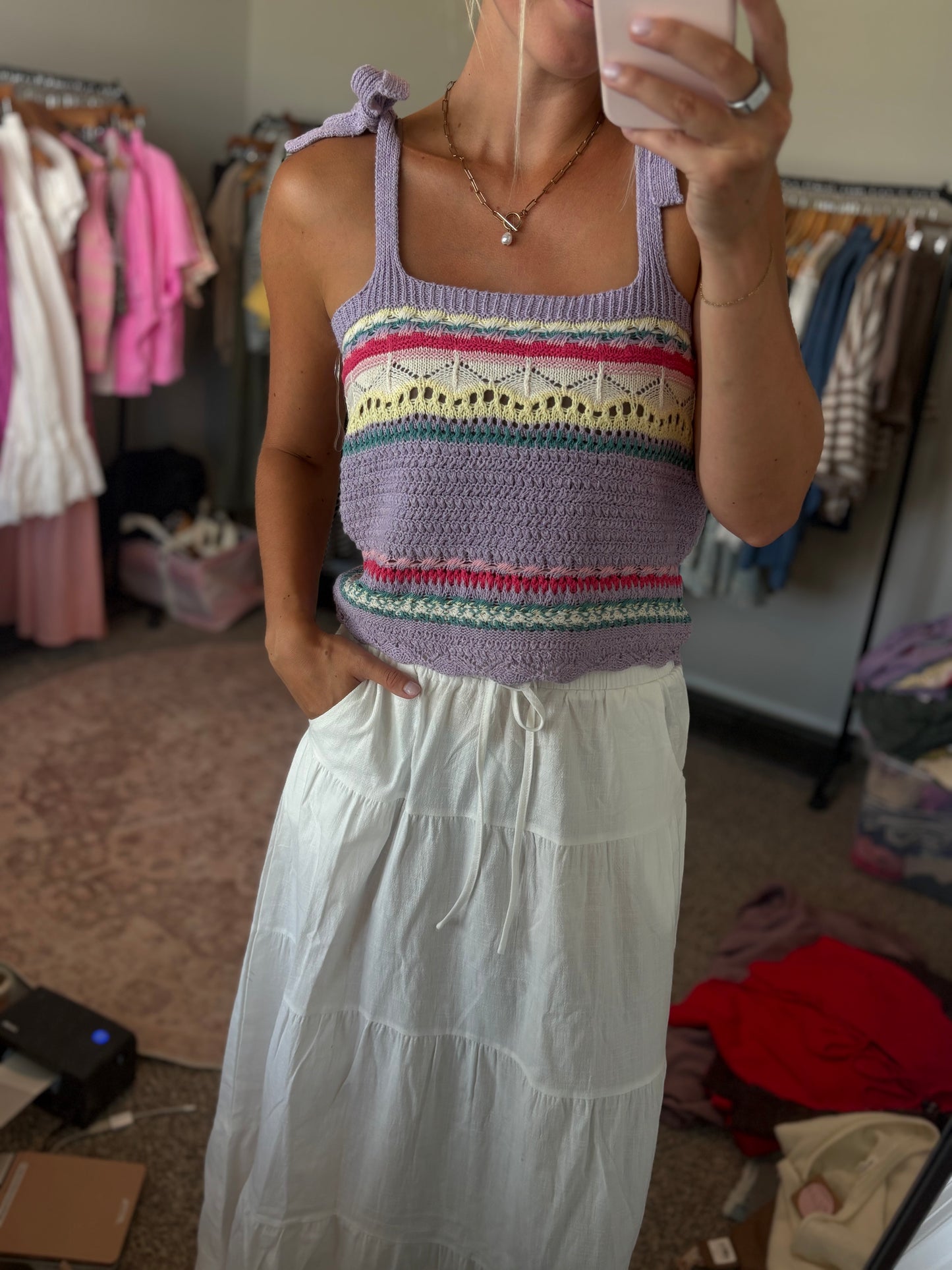 Lavender Crochet Tank