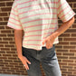 Ivory/Pink Stripe Tee