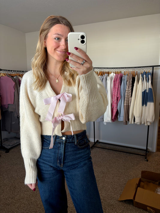 Pink Bow Sweater
