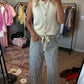 Navy Stripe Pants