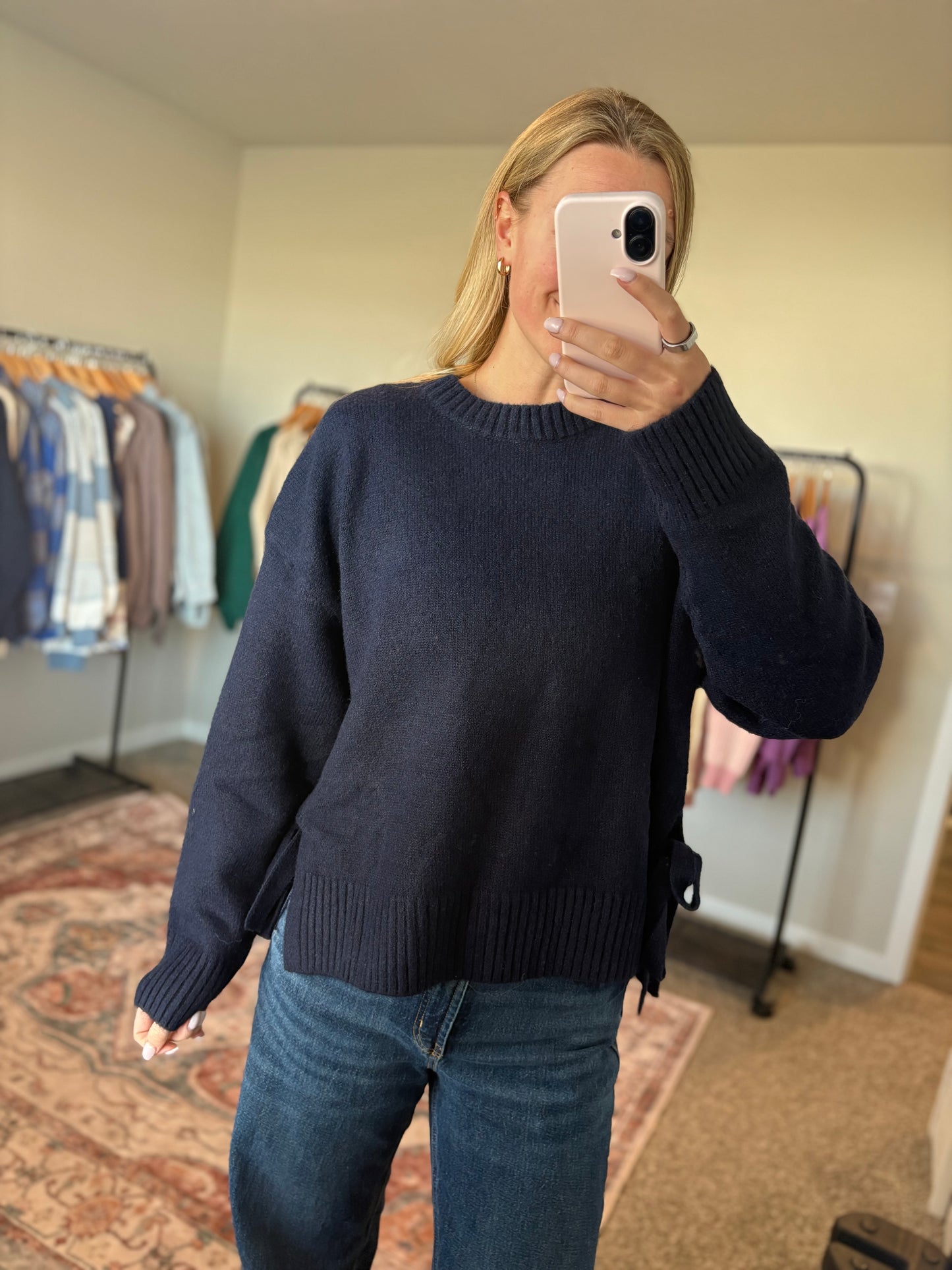 Side-Tie Sweater