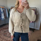 Taupe Tie Cardigan