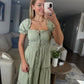Olive Tiered Midi Dress