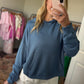 Blue Hooded Pullover