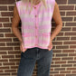 Pink Stripe Sweater Vest