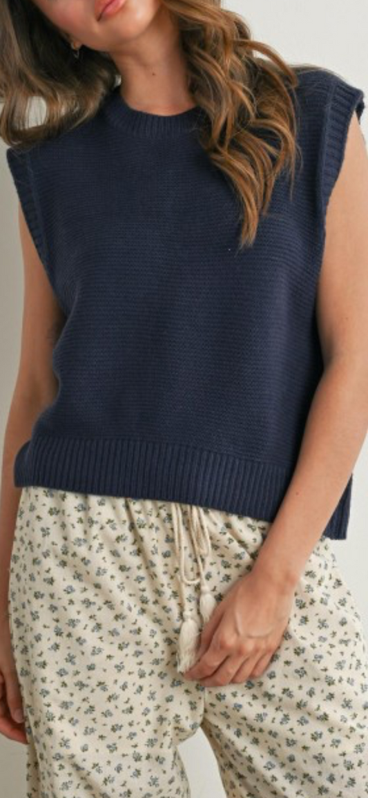 Navy Tie Vest