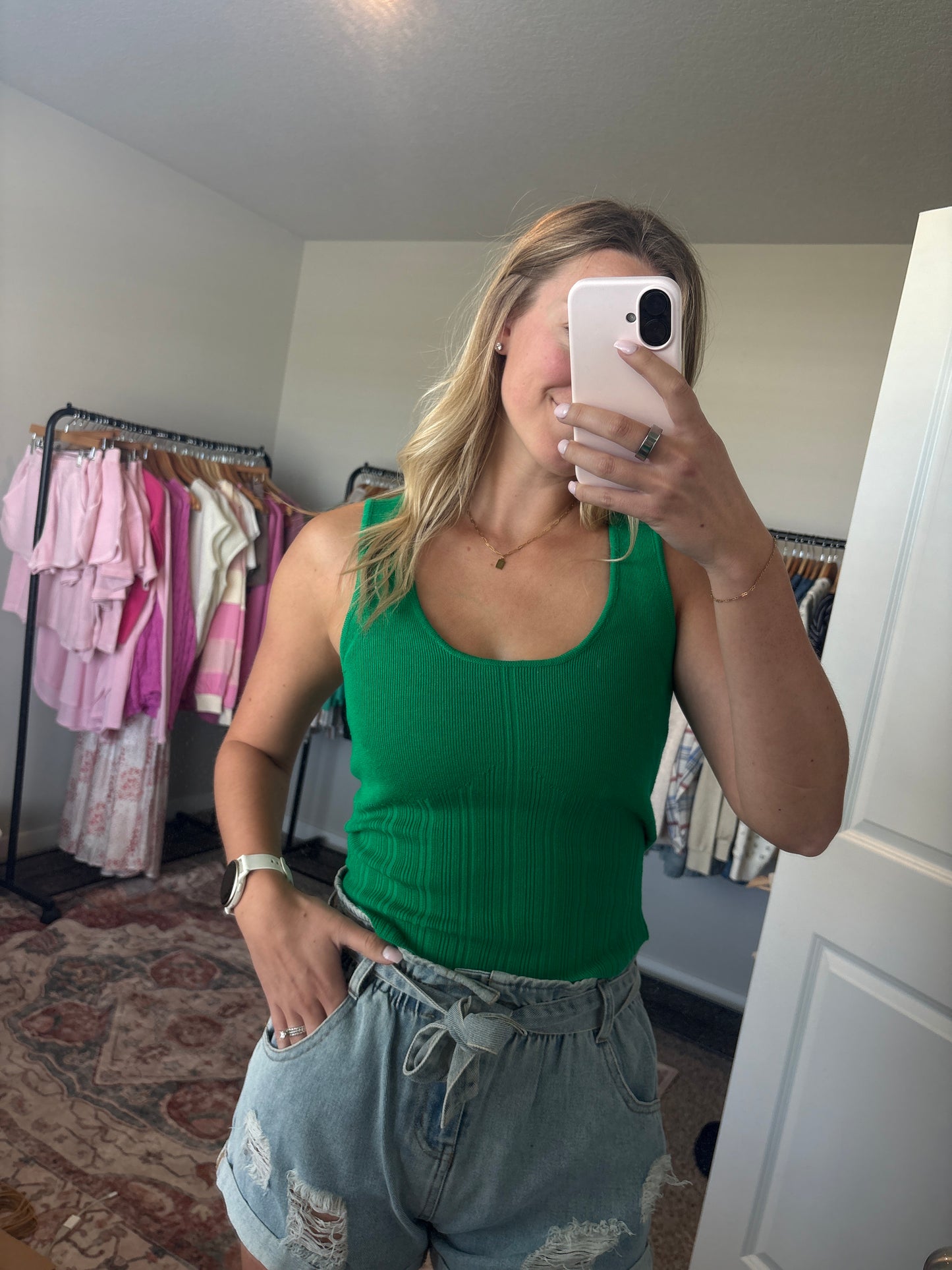 Green Knit Tank