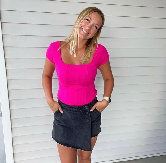 Square-neck Bodysuit