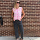 Pink Stripe Sweater Vest