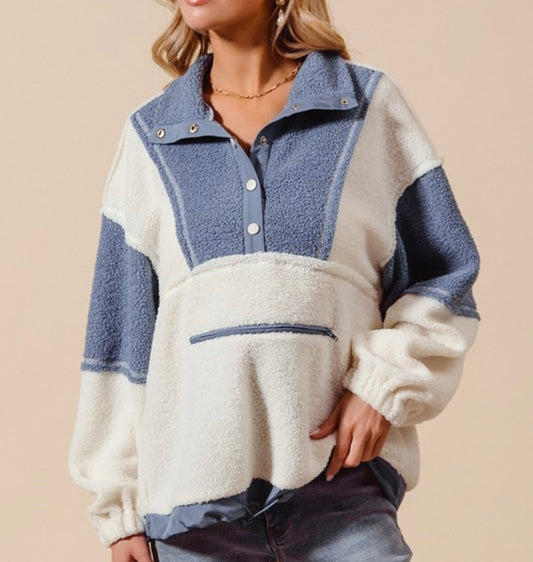 Block Sherpa Pullover