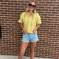 Lemon Knit Top