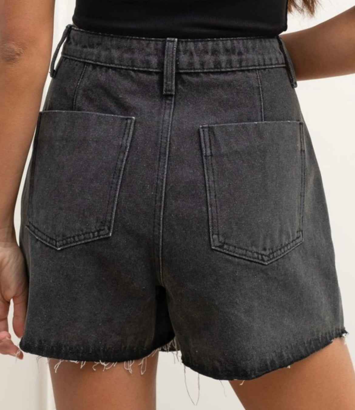 Washed Denim Mini Skort