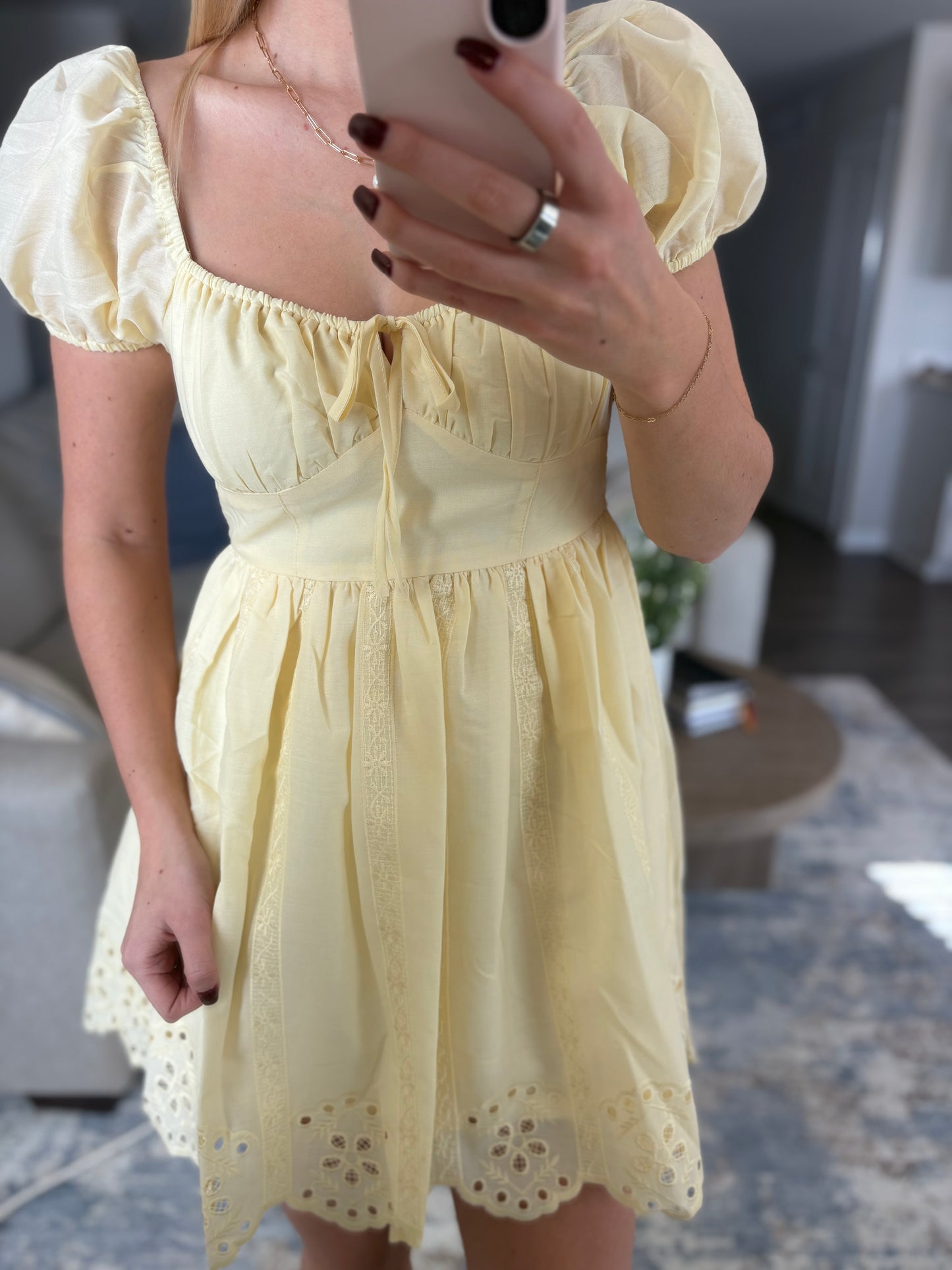Butter Yellow Mini Dress