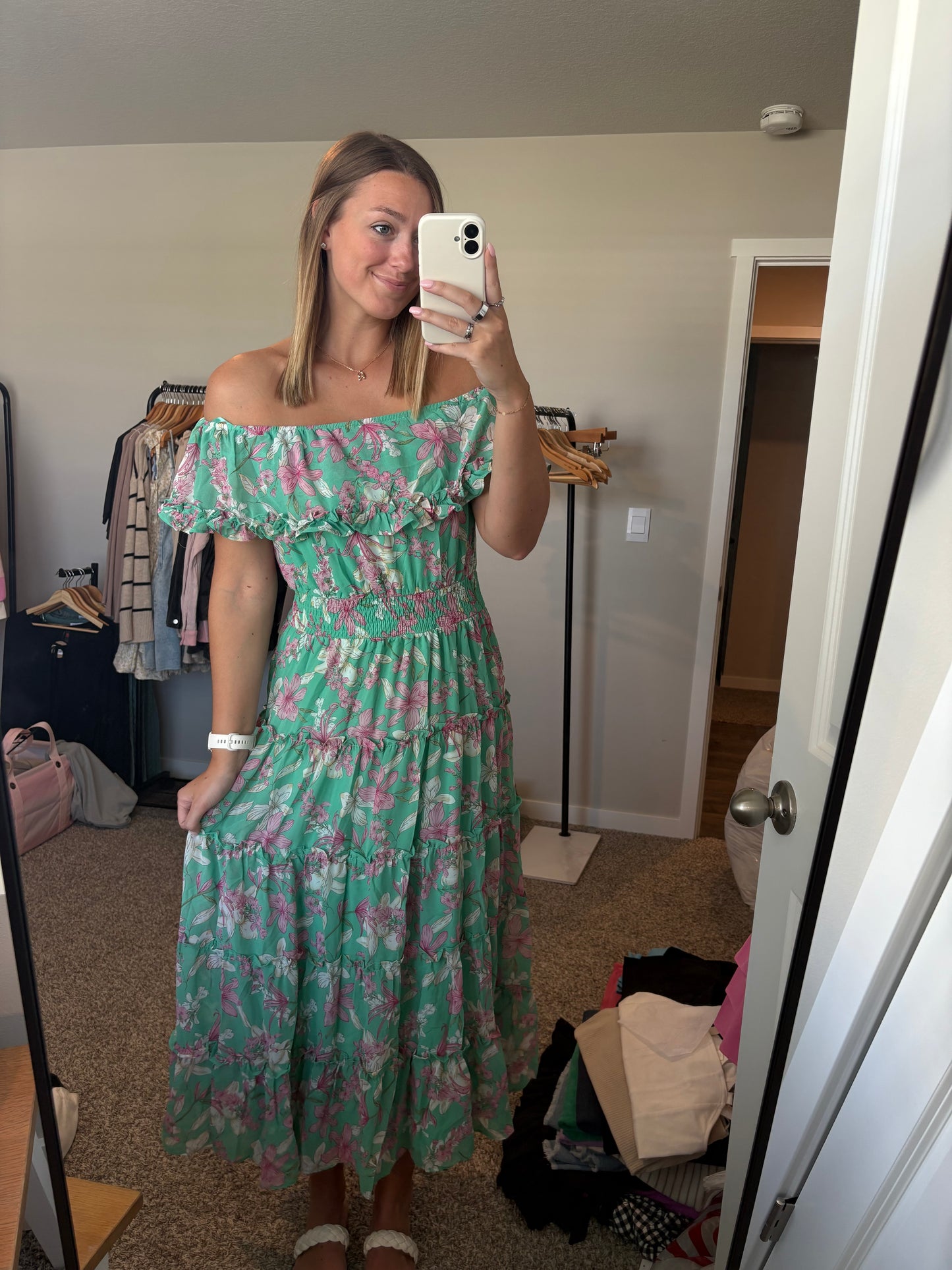 Light Green Floral Dress
