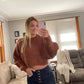 Rust Cropped Sweater