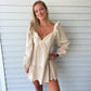 Beige Babydoll Dress