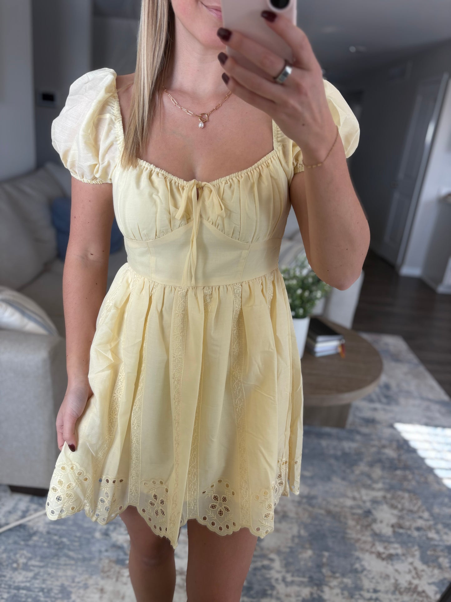 Butter Yellow Mini Dress