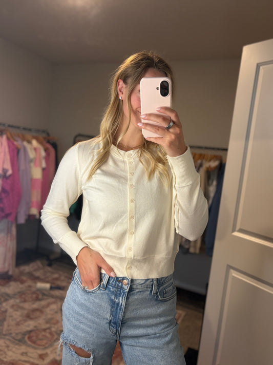 Cream Knit Cardigan