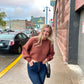 Rust Cropped Sweater