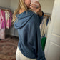 Blue Hooded Pullover