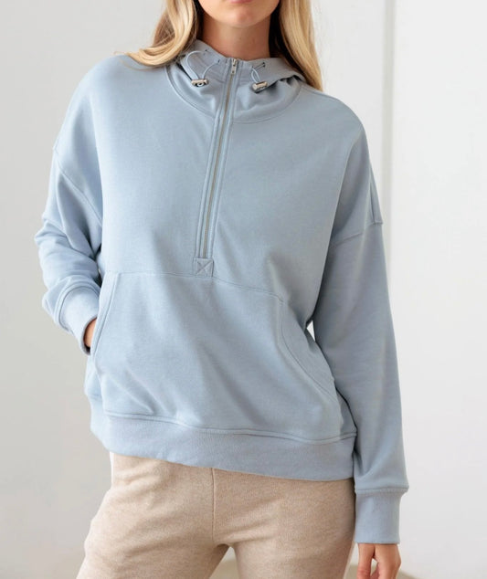 Baby Blue Drawstring Hoodie